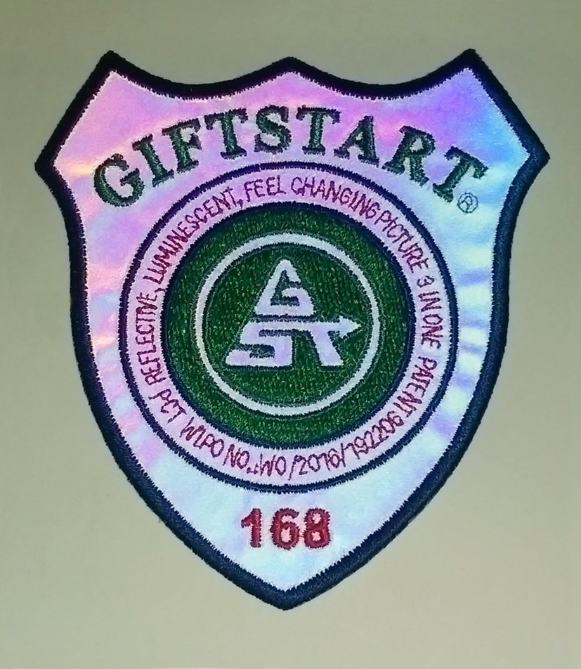 Multi-colored Reflective、Lumisnescent Badge